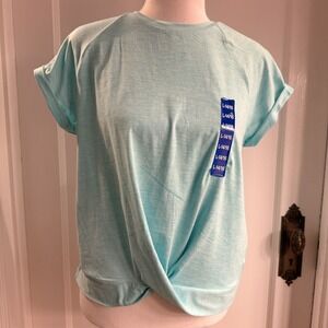 Gerry Girls Blue Twist Top Athletic Top Size L 14/16 NWT